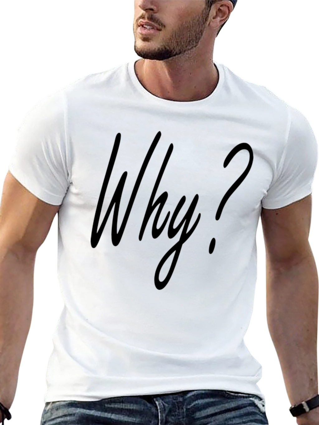 Why? Graphic T-Shirt - Mens Crew Neck Tee