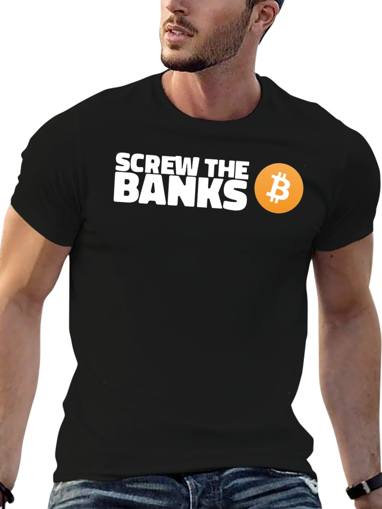 Screw The Banks Bitcoin T-Shirt