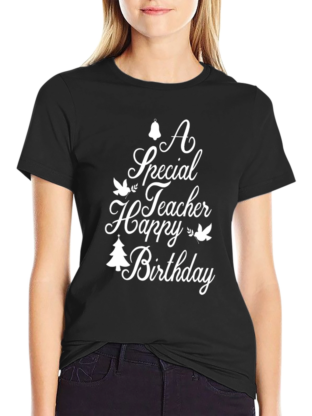 Special Teacher Birthday Black Graphic Tee