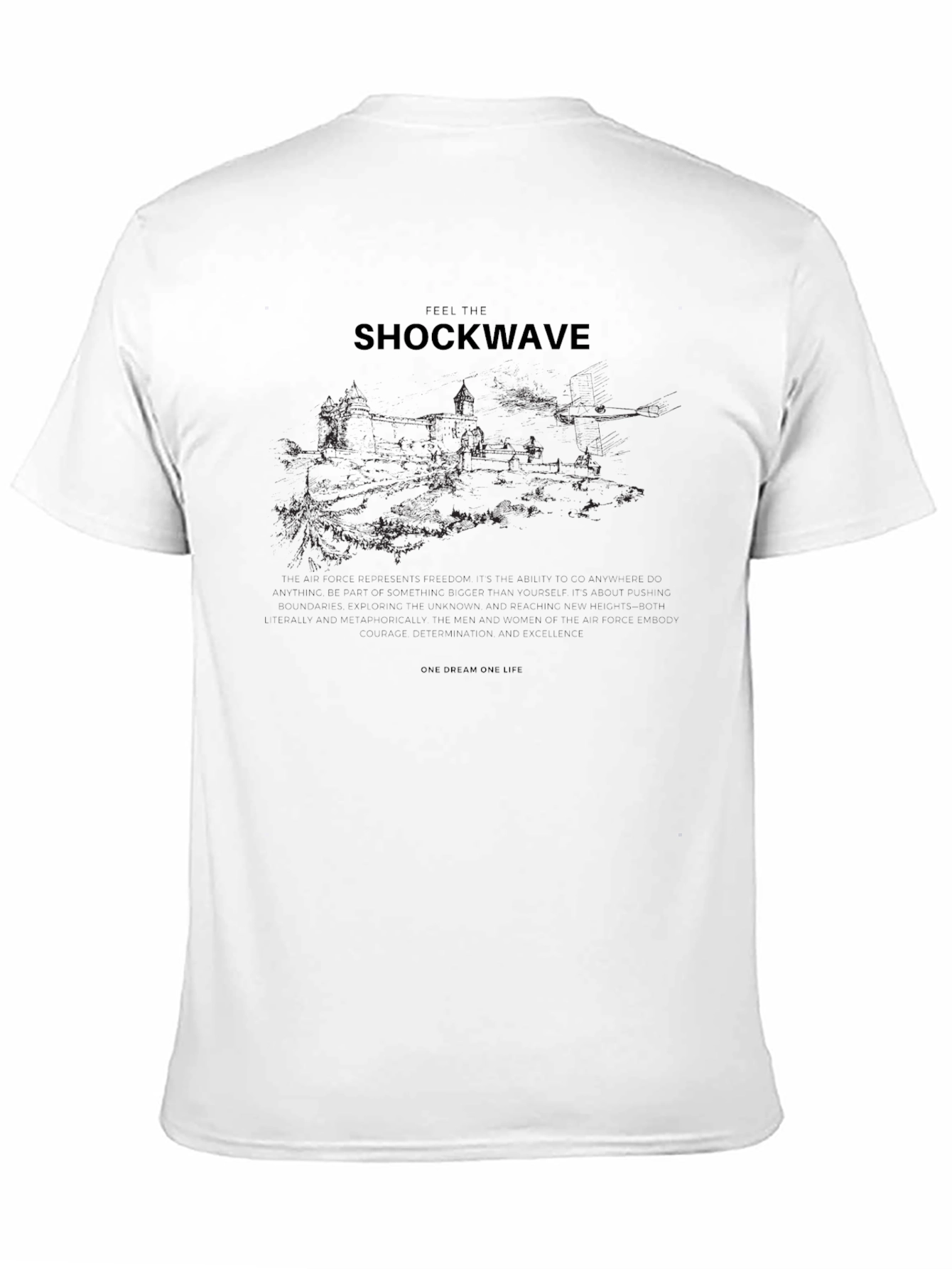 Shockwave Graphic Print Black Tee