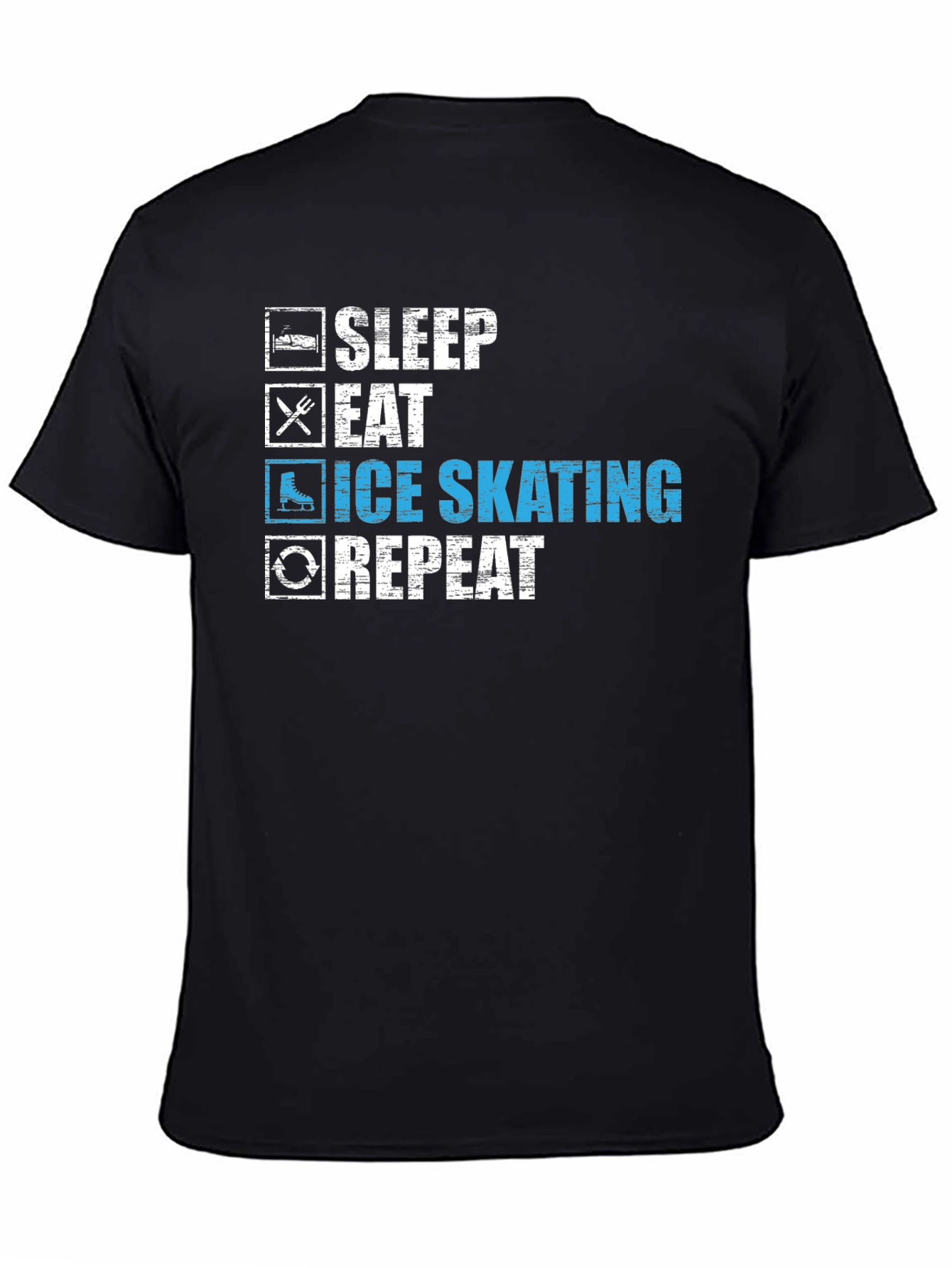 Sleep Eat Ice Skating Repeat Graphic T-Shirt
