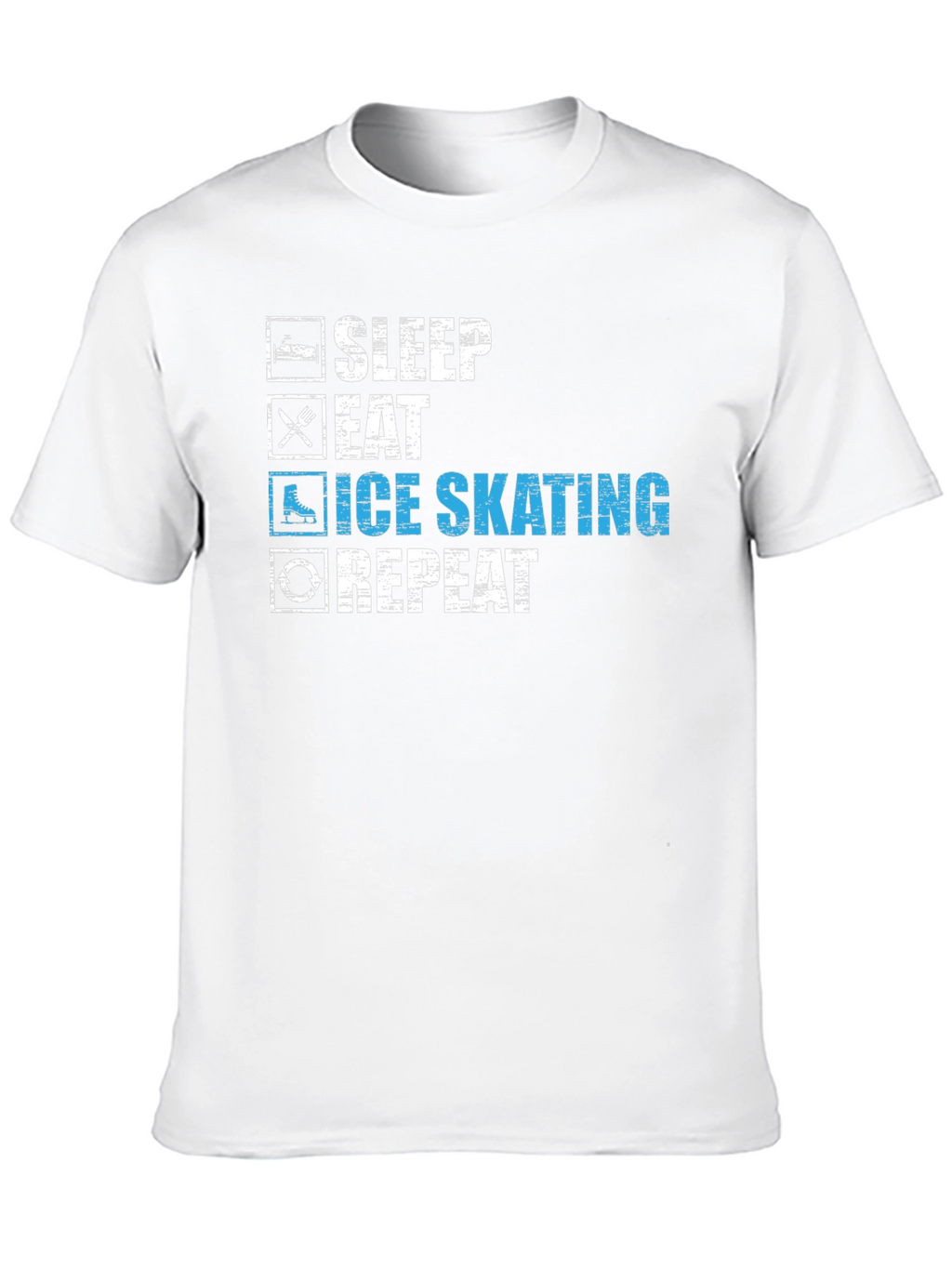 Sleep Eat Ice Skating Repeat Graphic T-Shirt