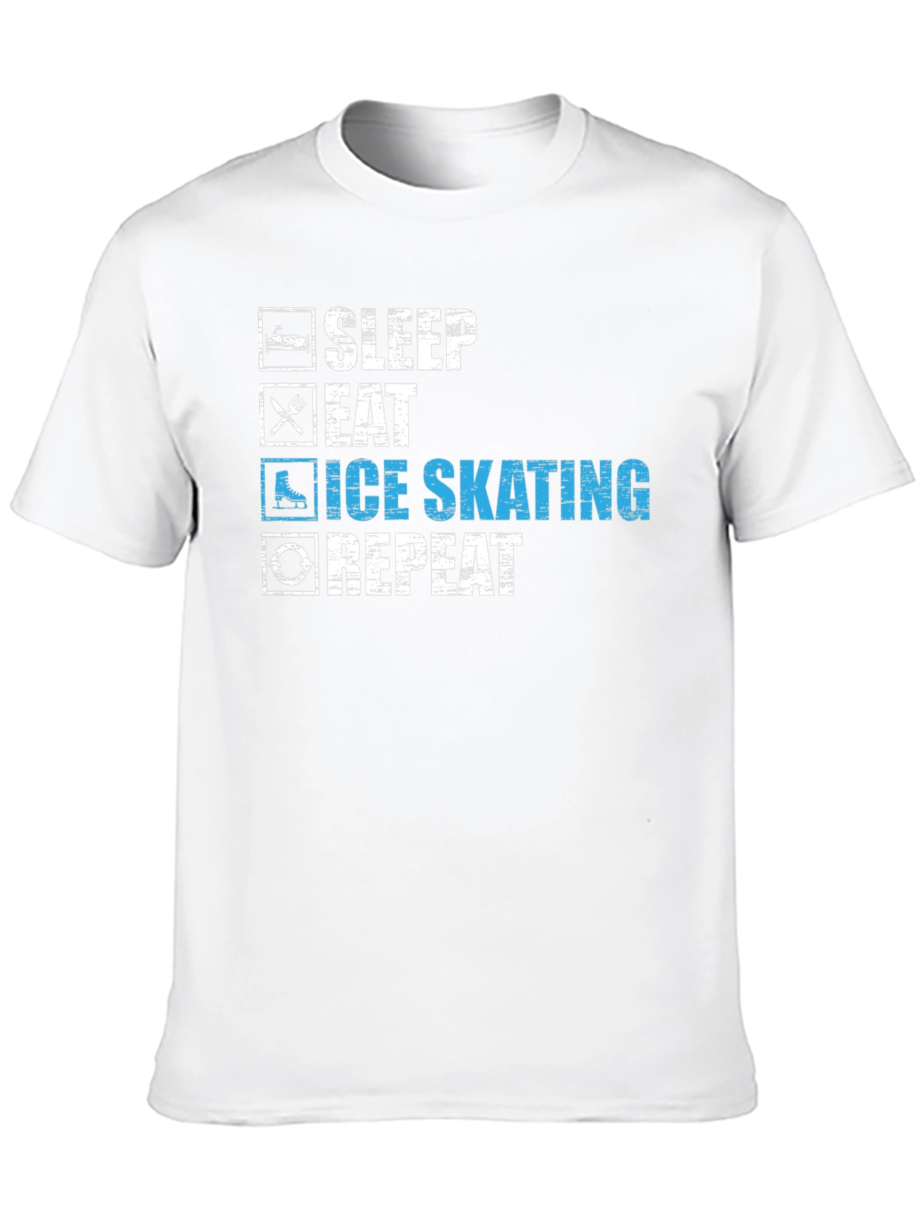 Sleep Eat Ice Skating Repeat Graphic T-Shirt