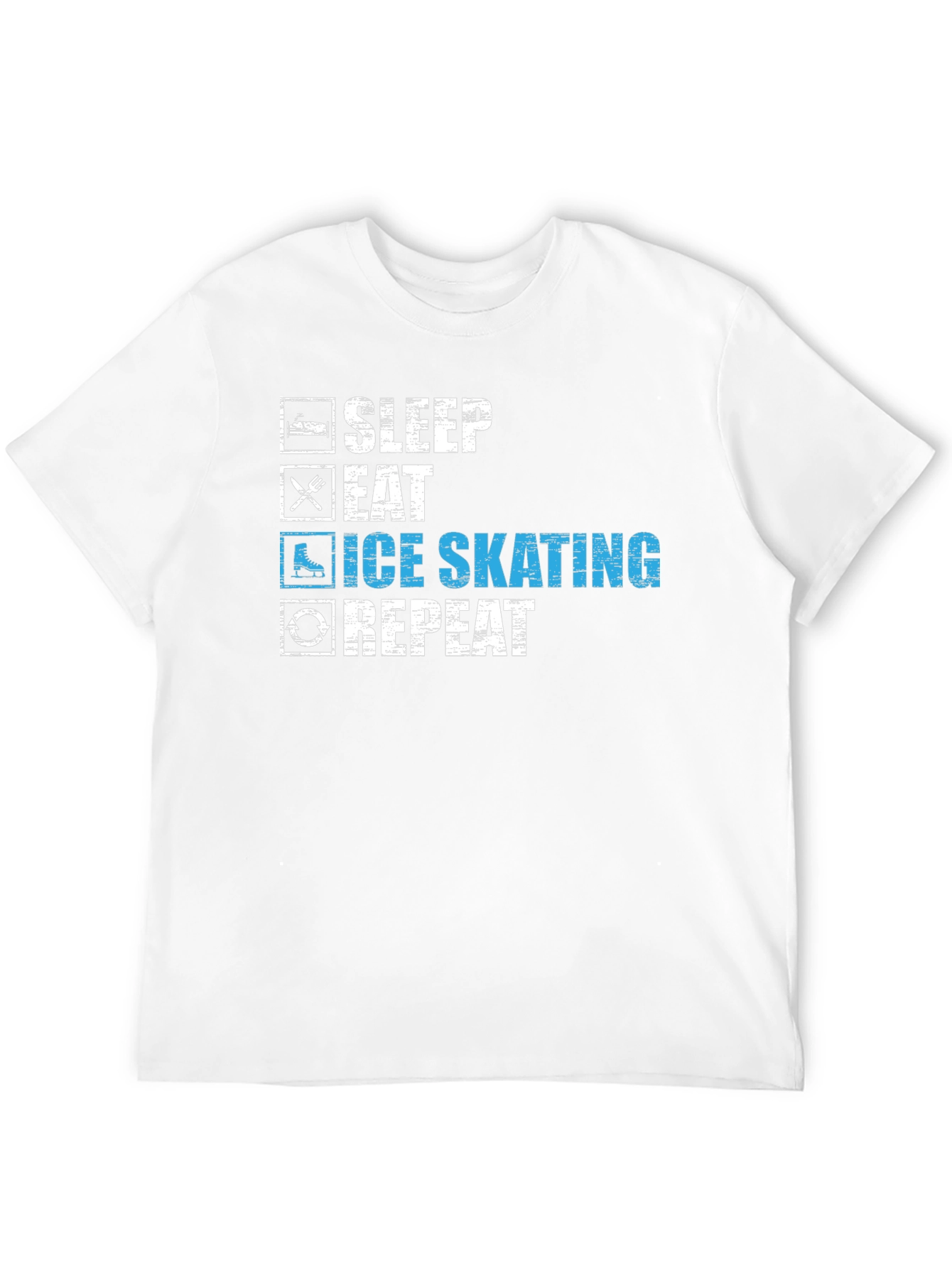 Sleep Eat Ice Skating Repeat Graphic T-Shirt