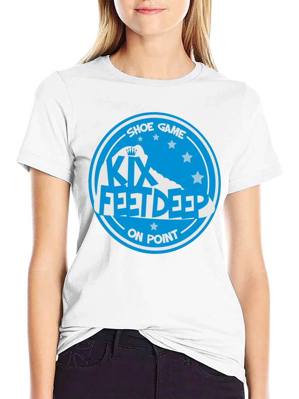 KIX Feet Deep Shoe Game On Point Black T-Shirt