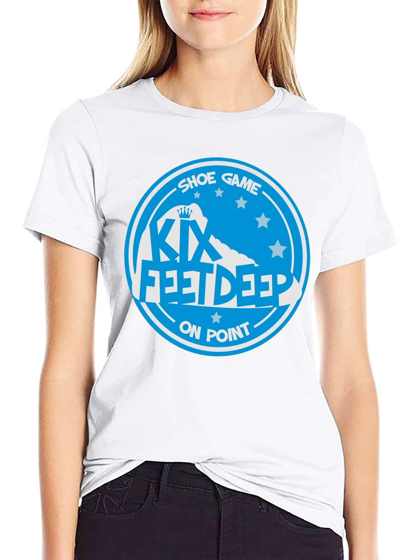 KIX Feet Deep Shoe Game On Point Black T-Shirt