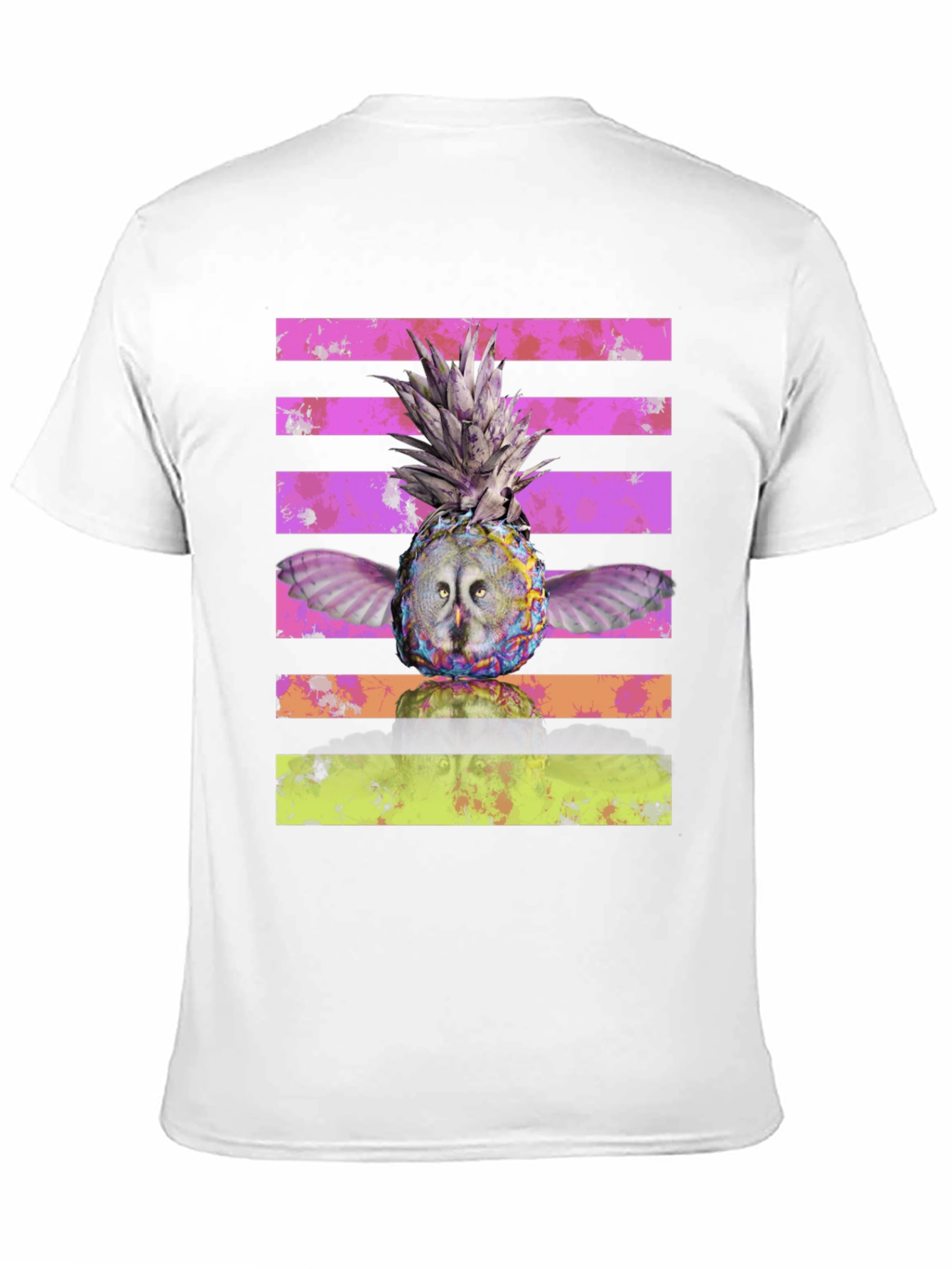 Owl Pineapple Graphic Print T-Shirt