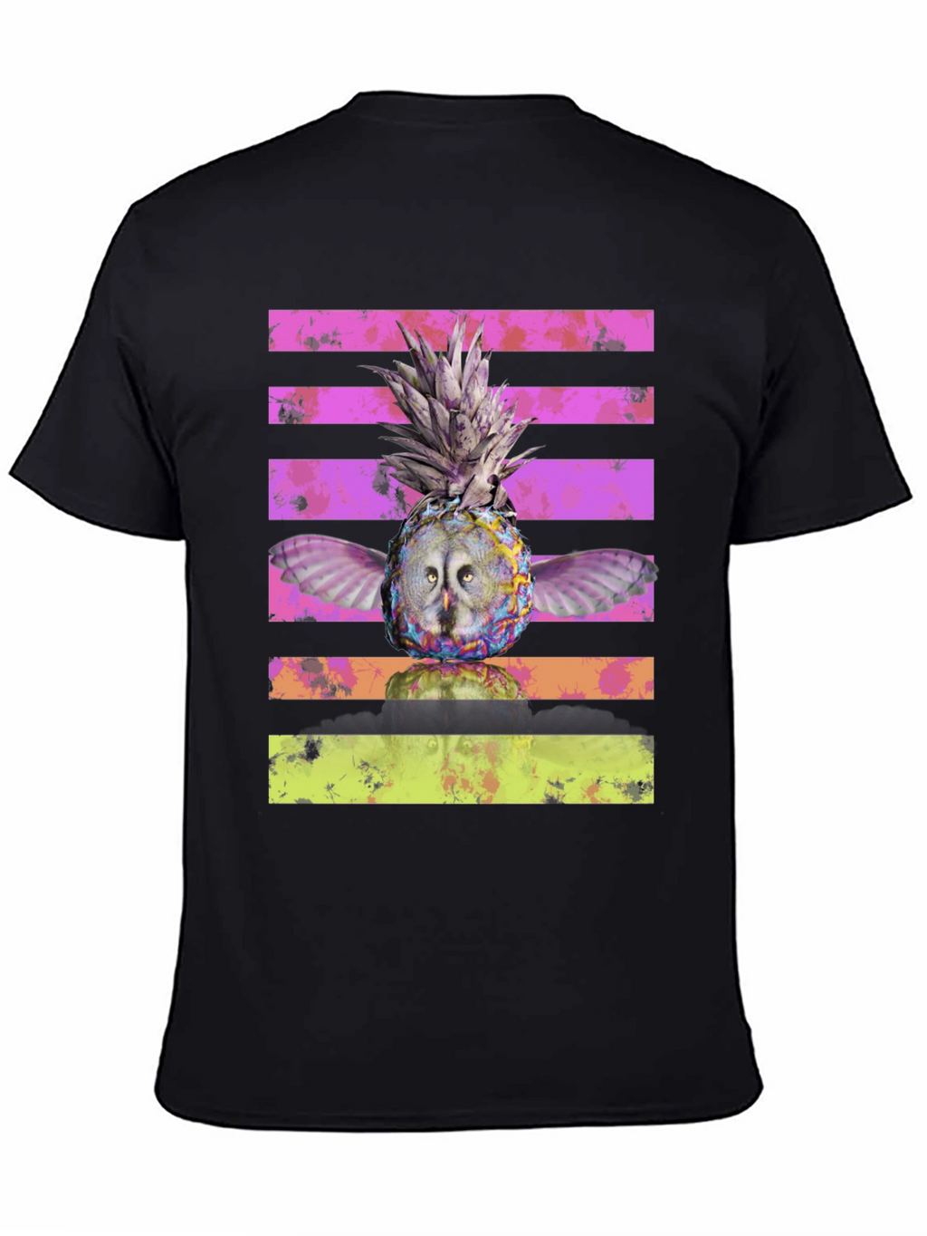 Owl Pineapple Graphic Print T-Shirt
