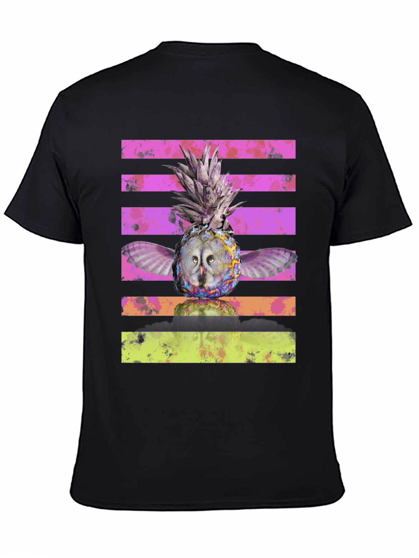 Owl Pineapple Graphic Print T-Shirt