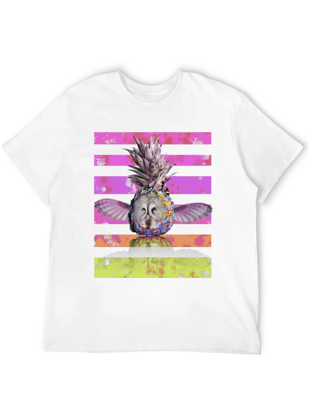 Owl Pineapple Graphic Print T-Shirt