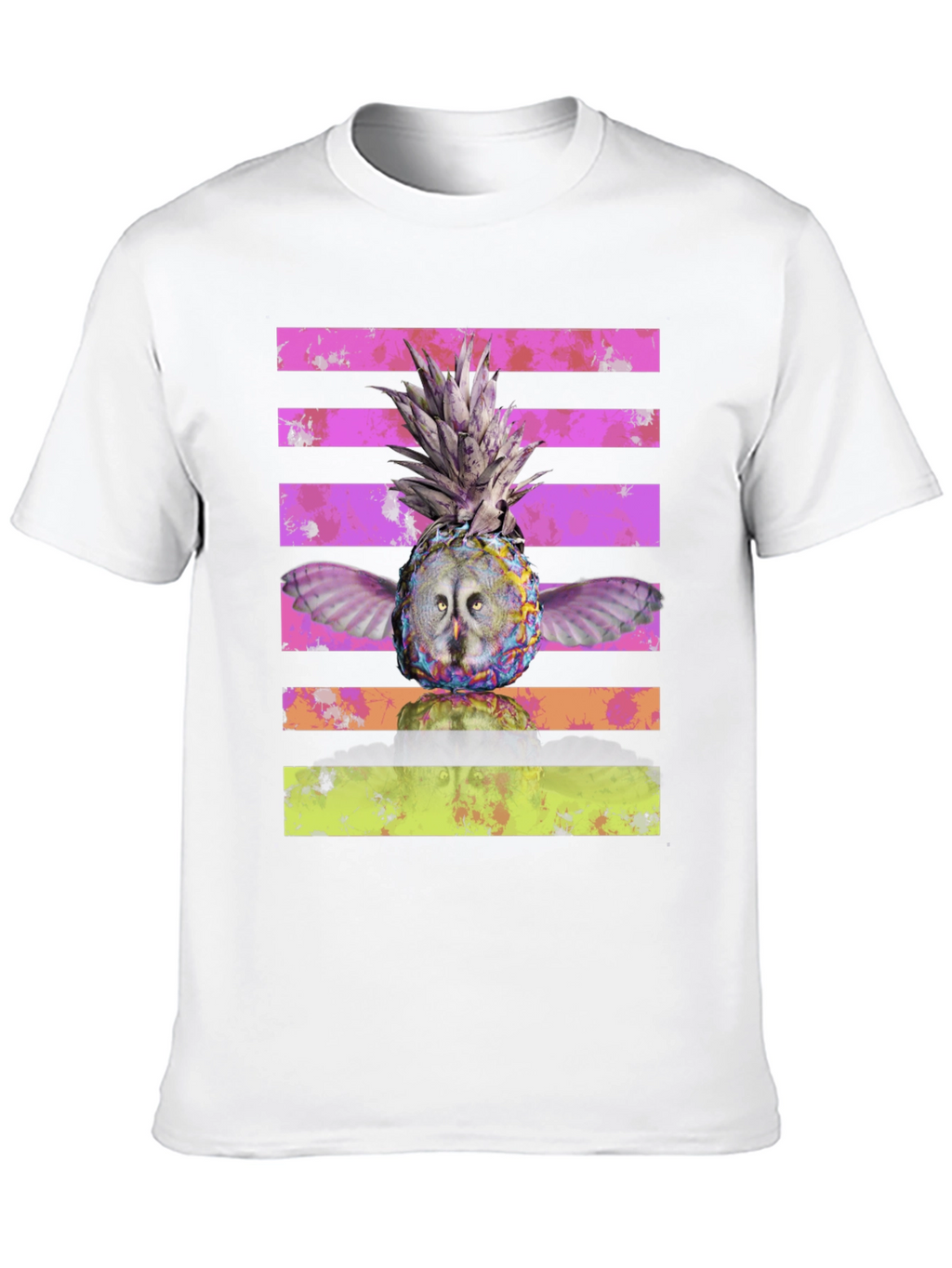 Owl Pineapple Graphic Print T-Shirt