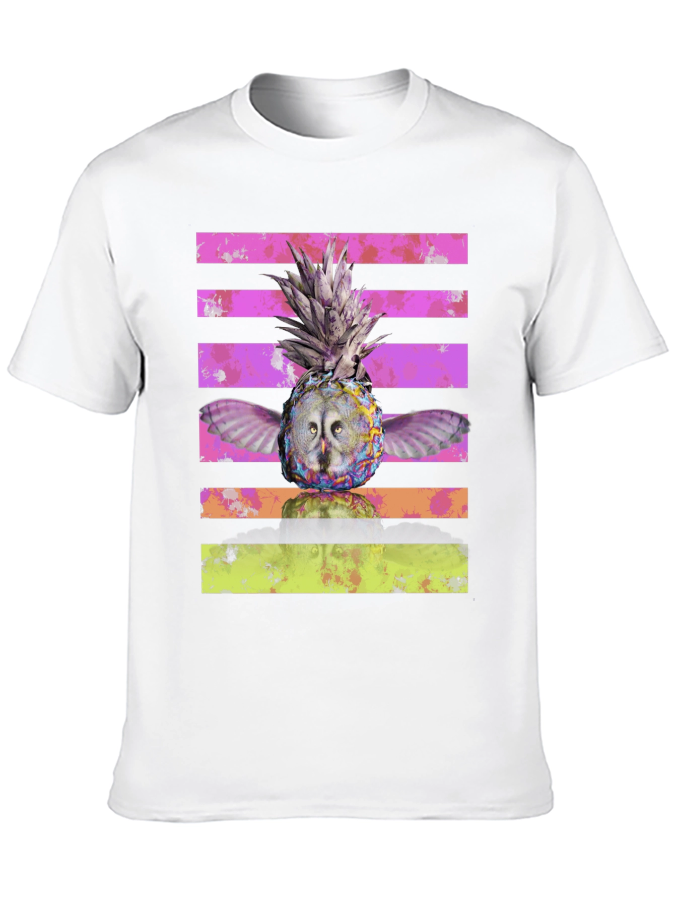 Owl Pineapple Graphic Print T-Shirt