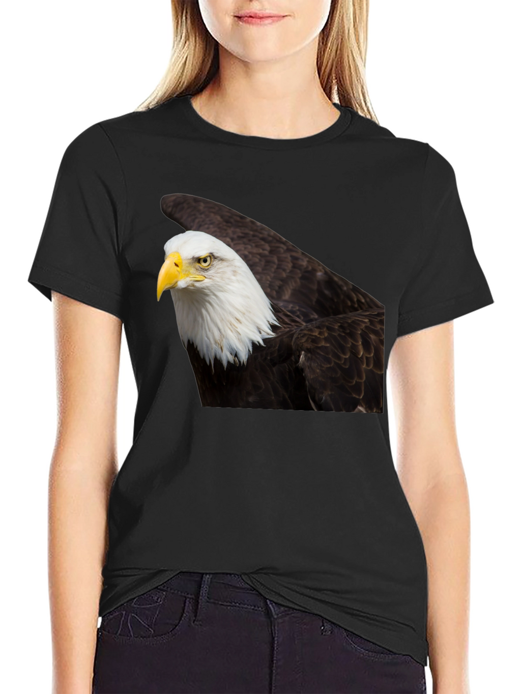 Bald Eagle Graphic Tee - Black