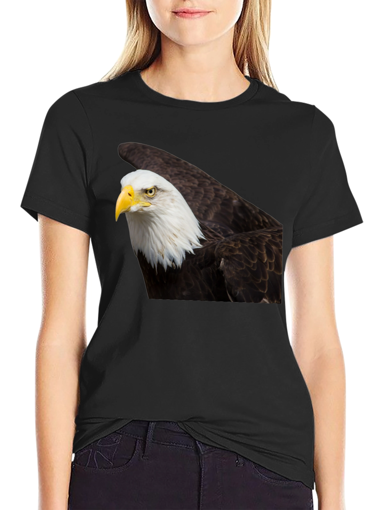 Bald Eagle Graphic Tee - Black