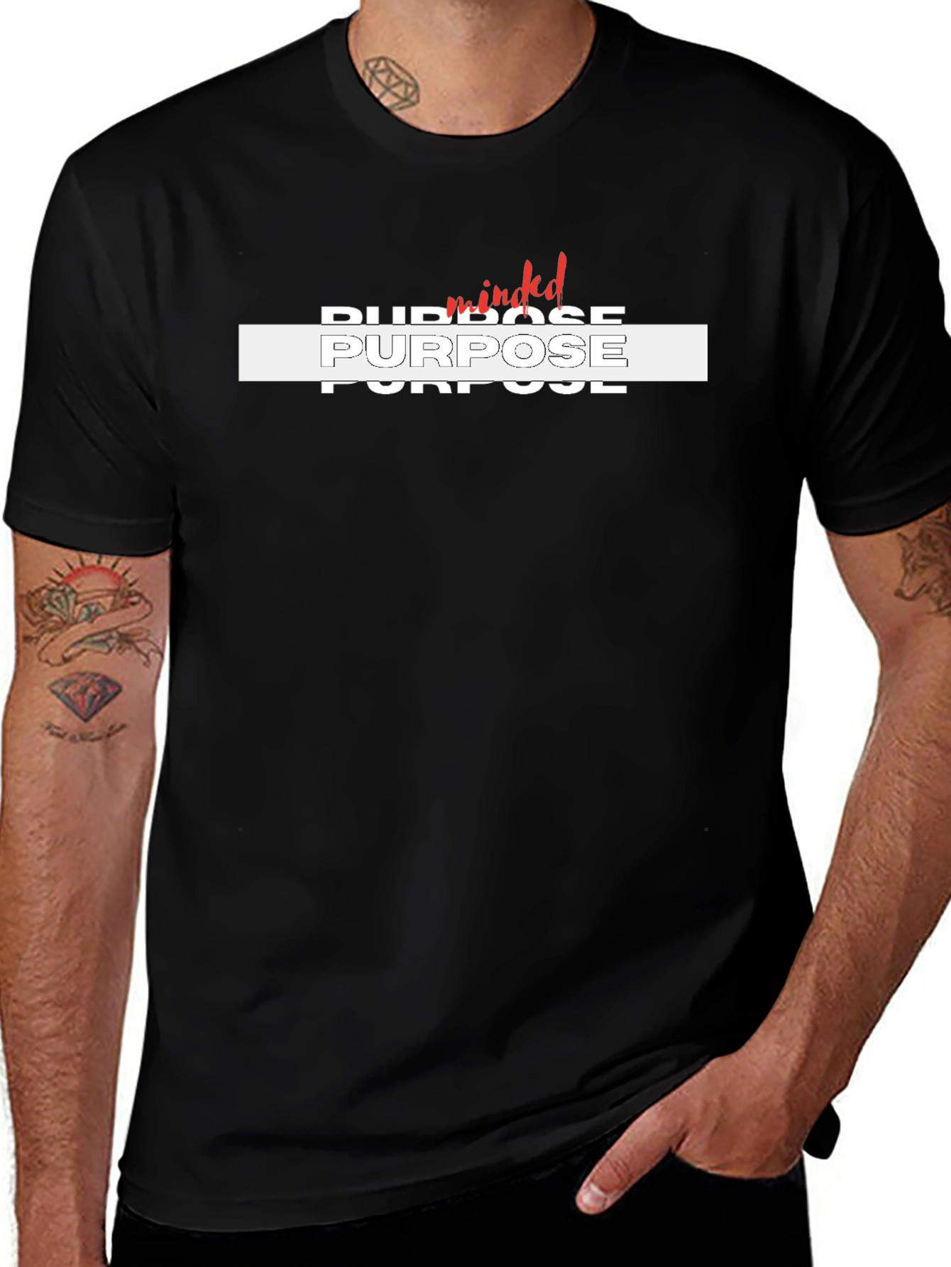 Purpose Minded Graphic Tee - Black