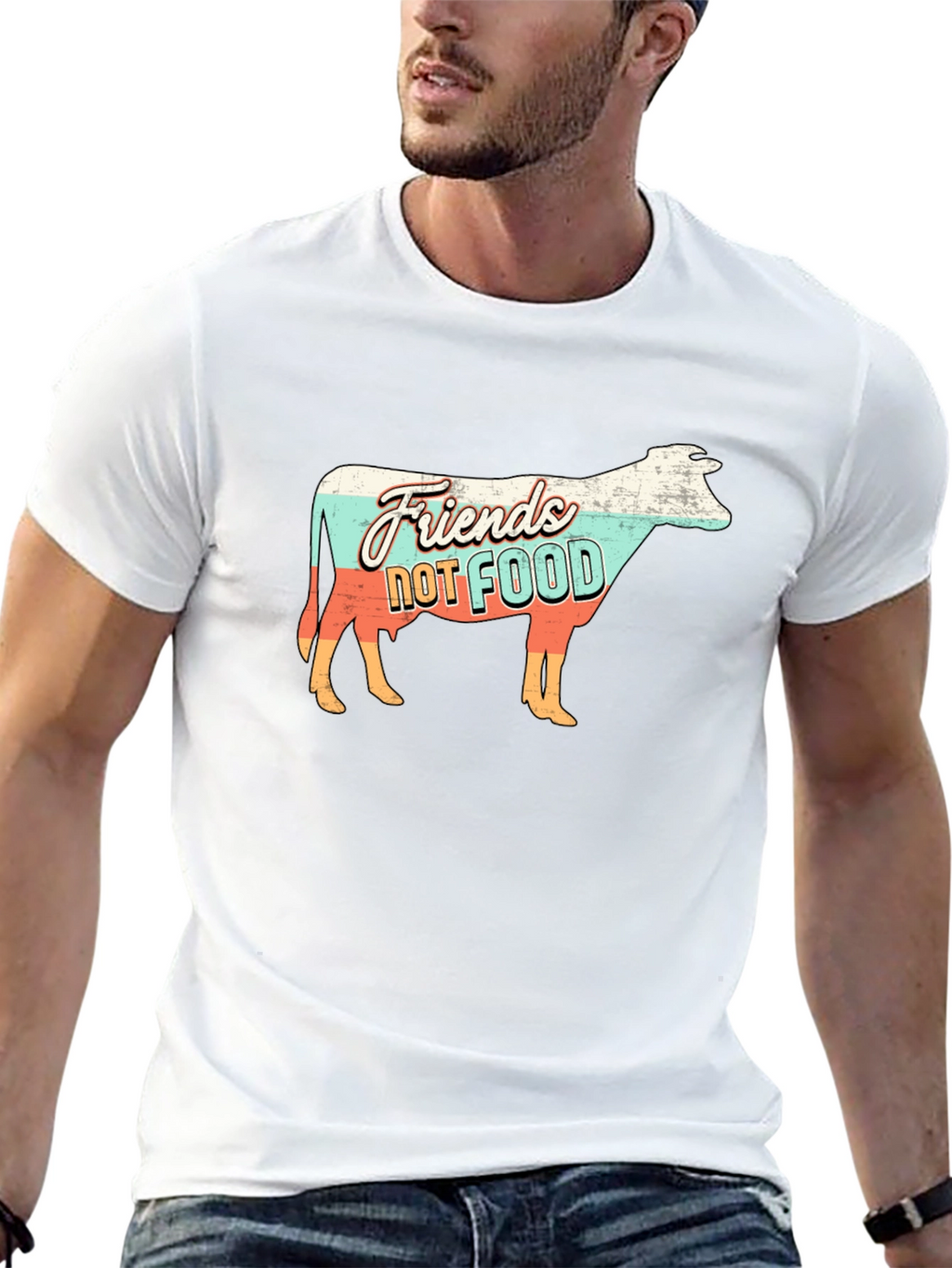 Friends Not Food Vegan Graphic T-Shirt