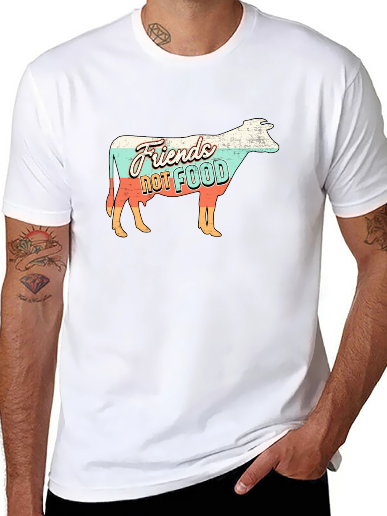 Friends Not Food Vegan Graphic T-Shirt