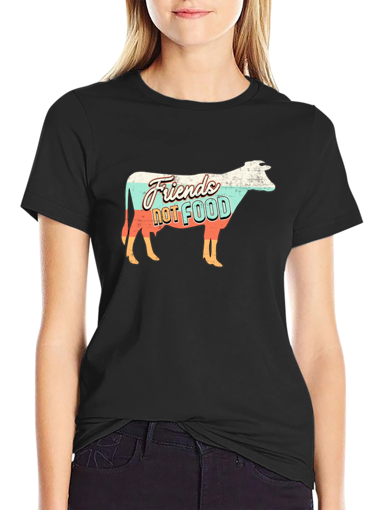 Friends Not Food Vegan Graphic T-Shirt