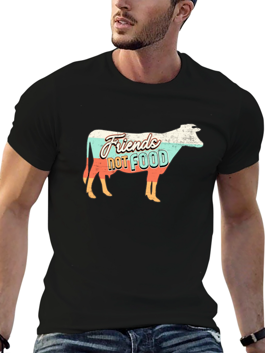 Friends Not Food Vegan Graphic T-Shirt