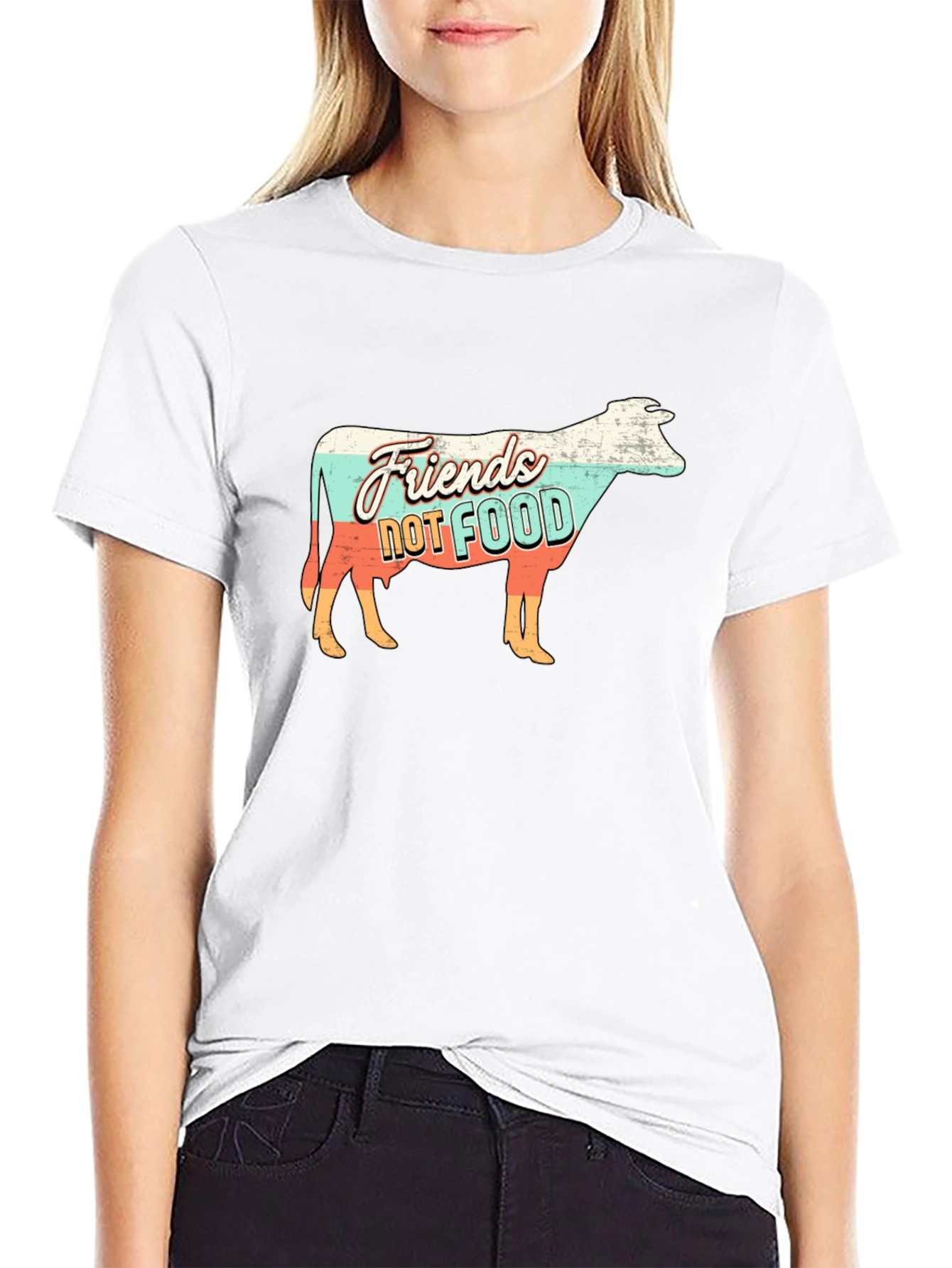 Friends Not Food Vegan Graphic T-Shirt