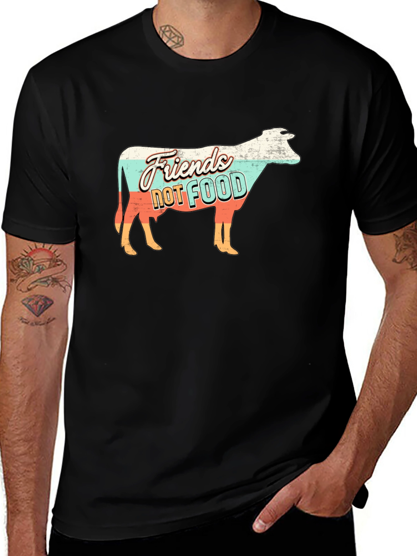 Friends Not Food Vegan Graphic T-Shirt