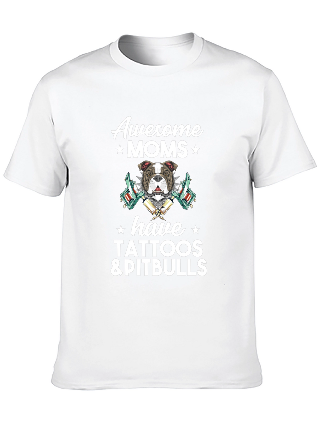 Awesome Moms Tattoos & Pitbulls T-Shirt