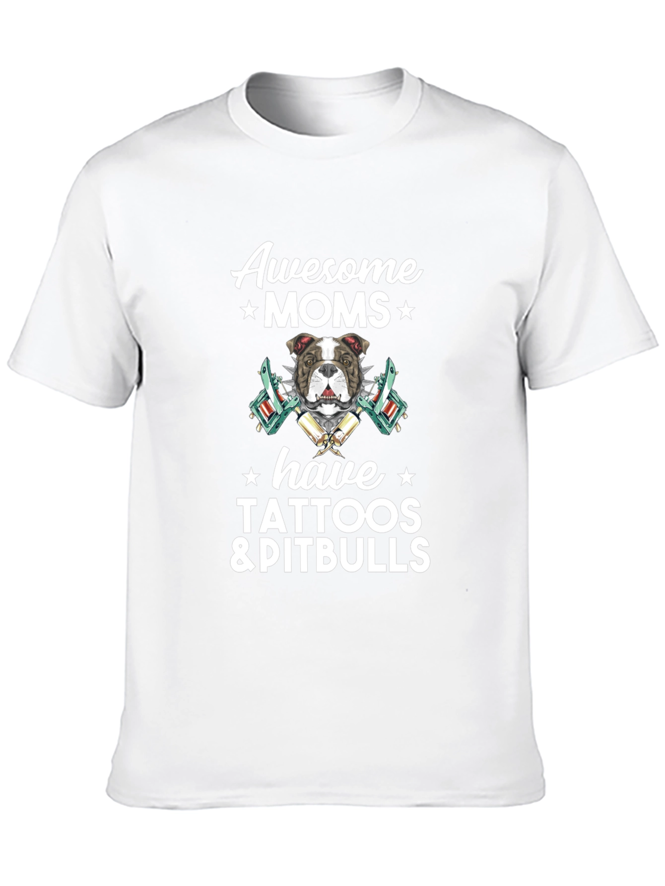 Awesome Moms Tattoos & Pitbulls T-Shirt