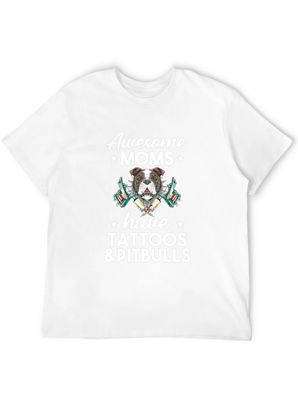 Awesome Moms Tattoos & Pitbulls T-Shirt