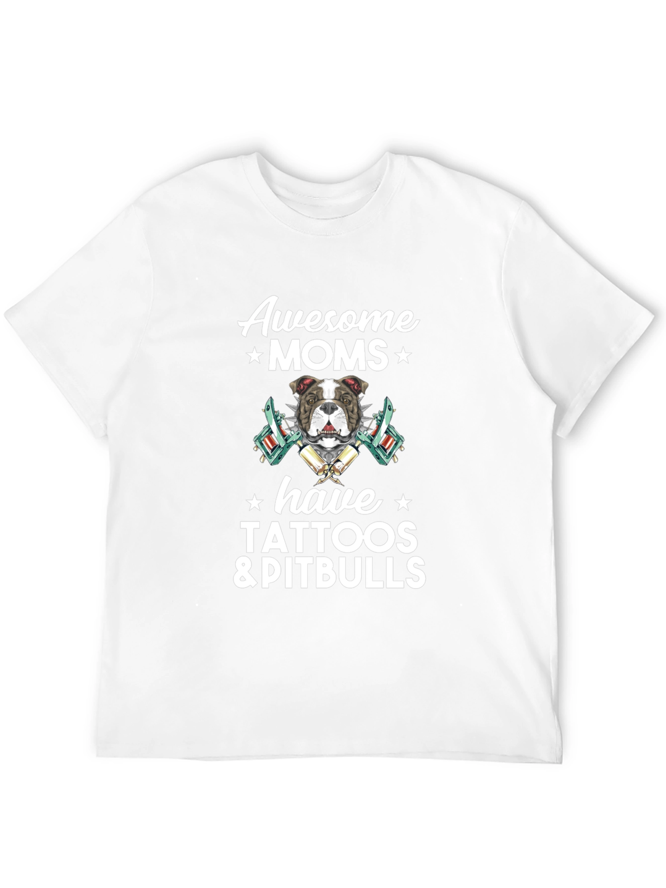 Awesome Moms Tattoos & Pitbulls T-Shirt