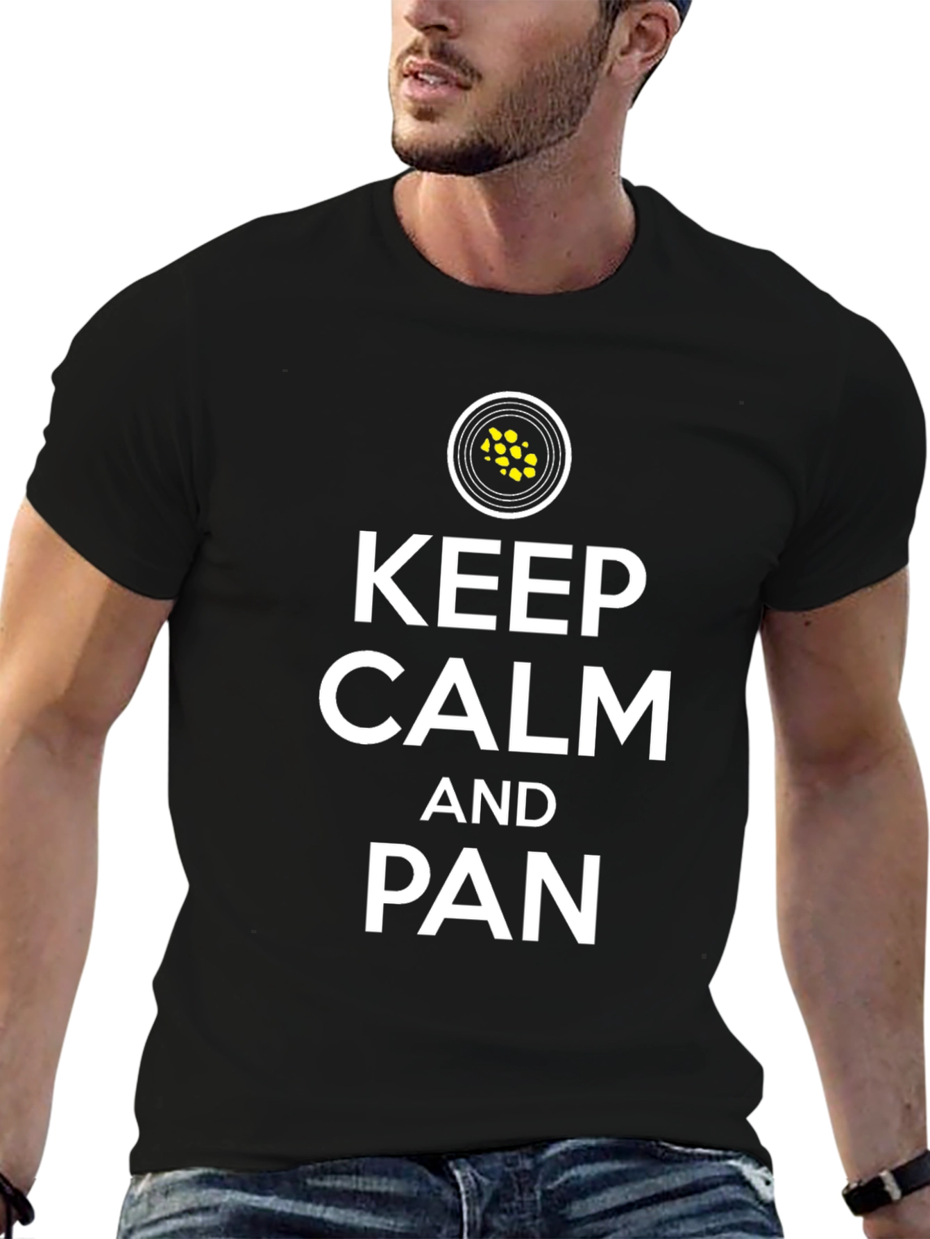 Keep Calm and Pan Black T-Shirt