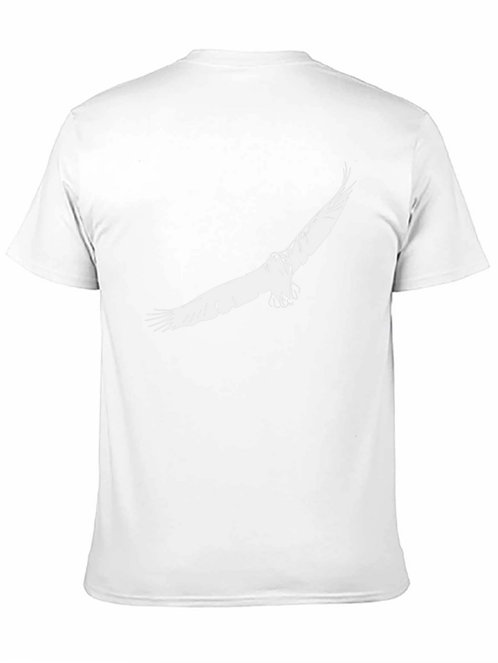 Mens Black T-Shirt with Eagle Print
