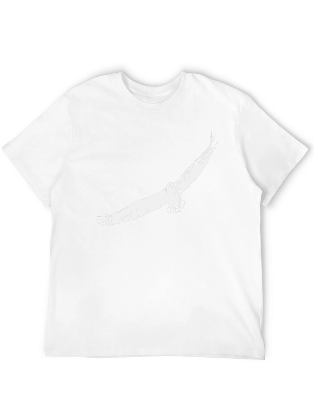 Mens Black T-Shirt with Eagle Print