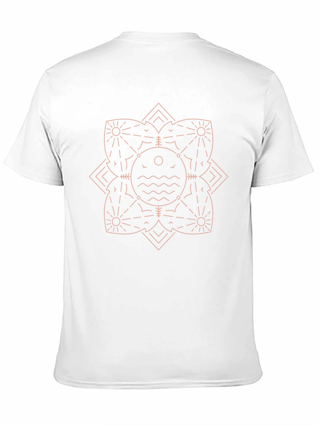 Geometric Nature Graphic Tee - Black