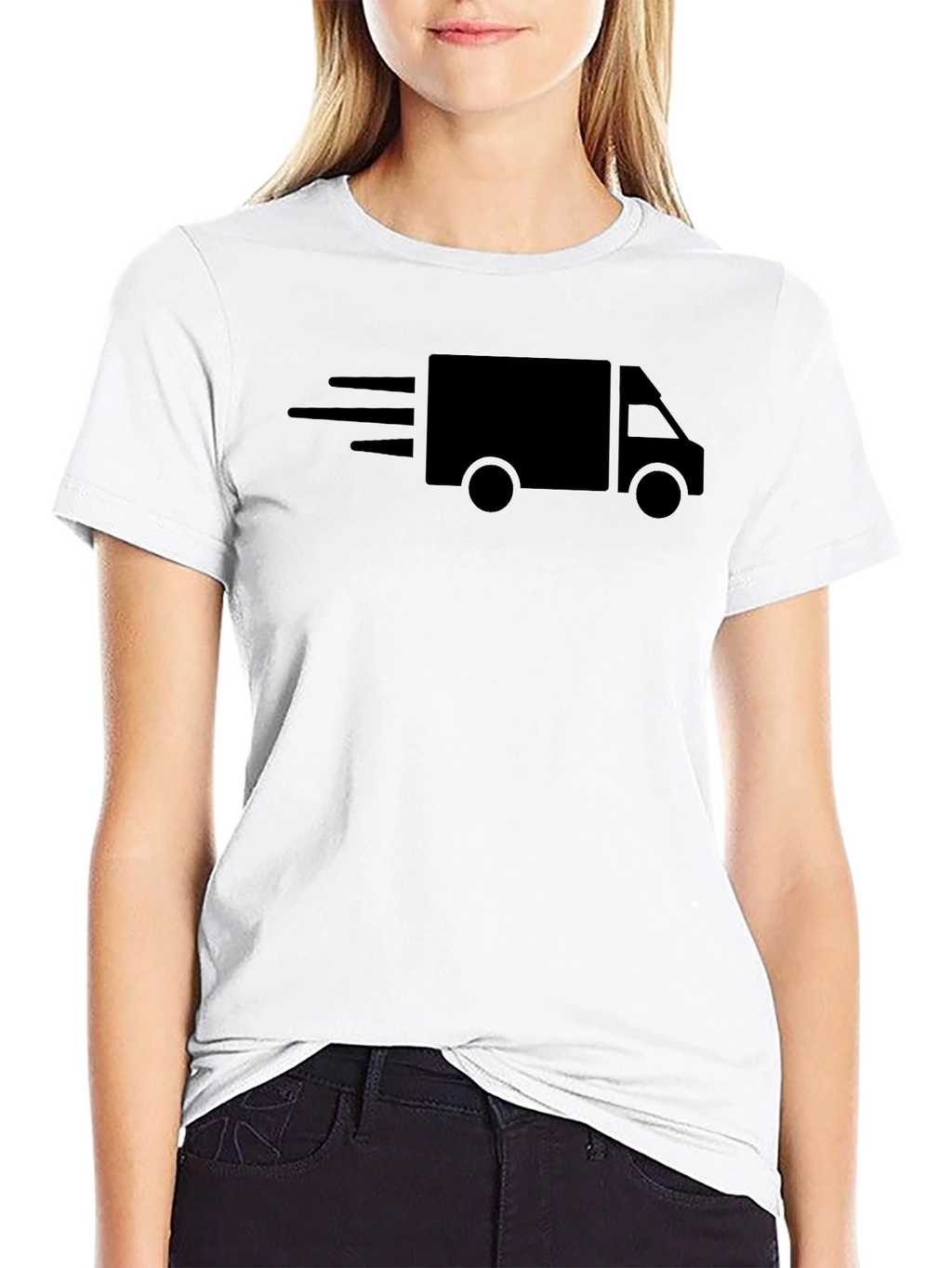 Fast Delivery Truck Black T-Shirt