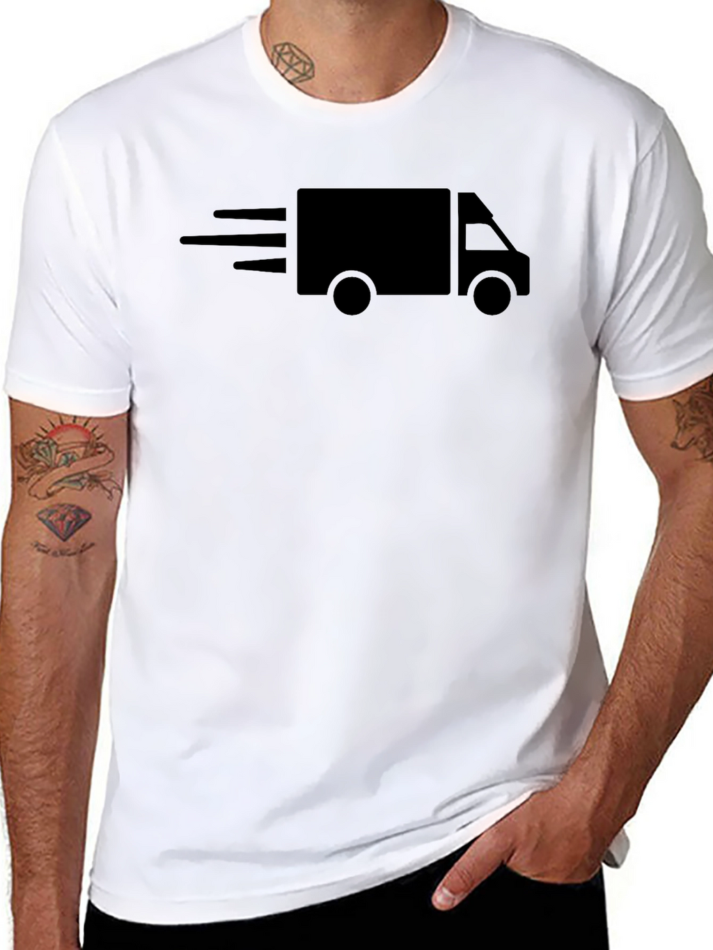 Fast Delivery Truck Black T-Shirt