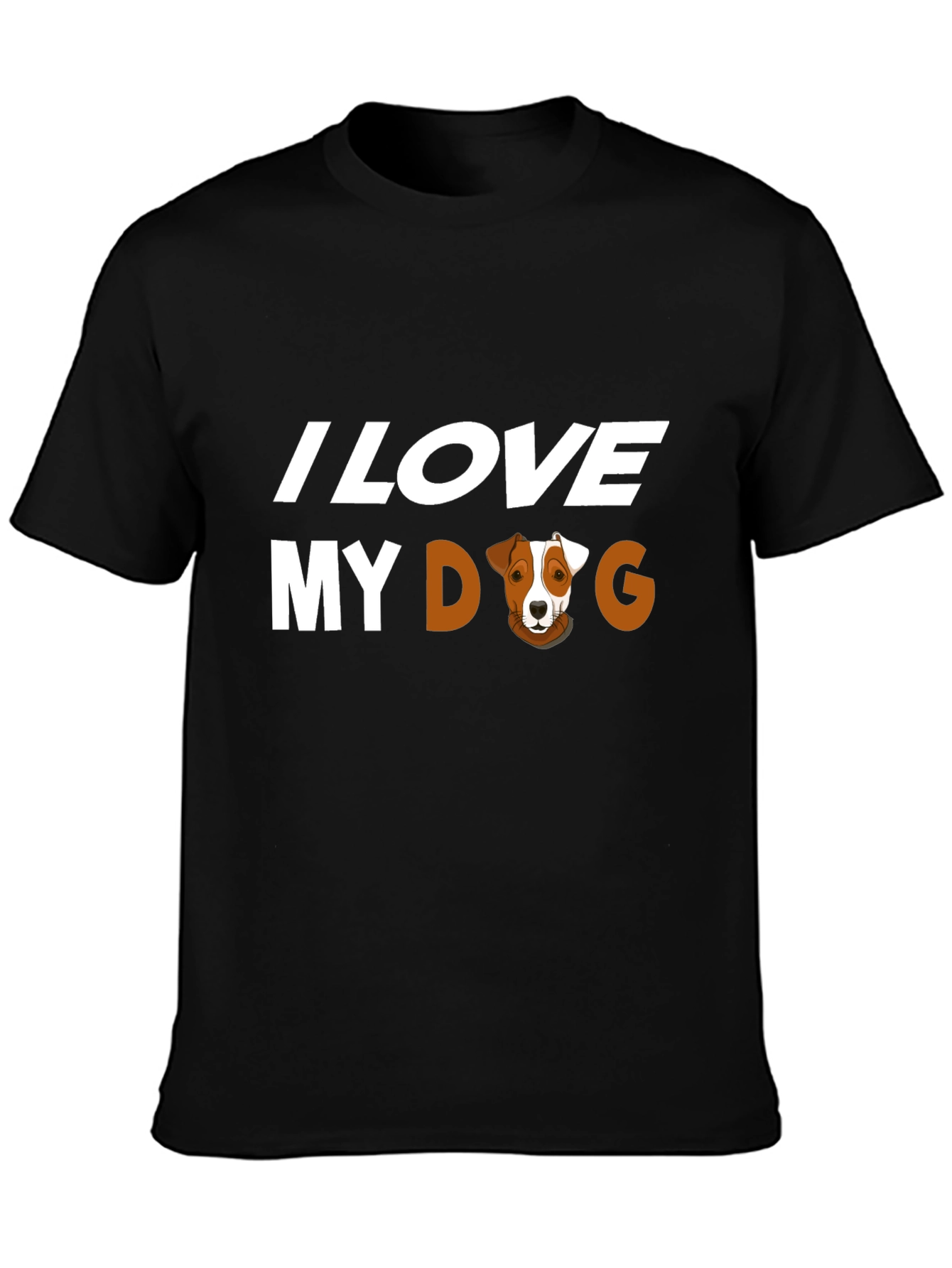 I Love My Dog Graphic Tee - Black