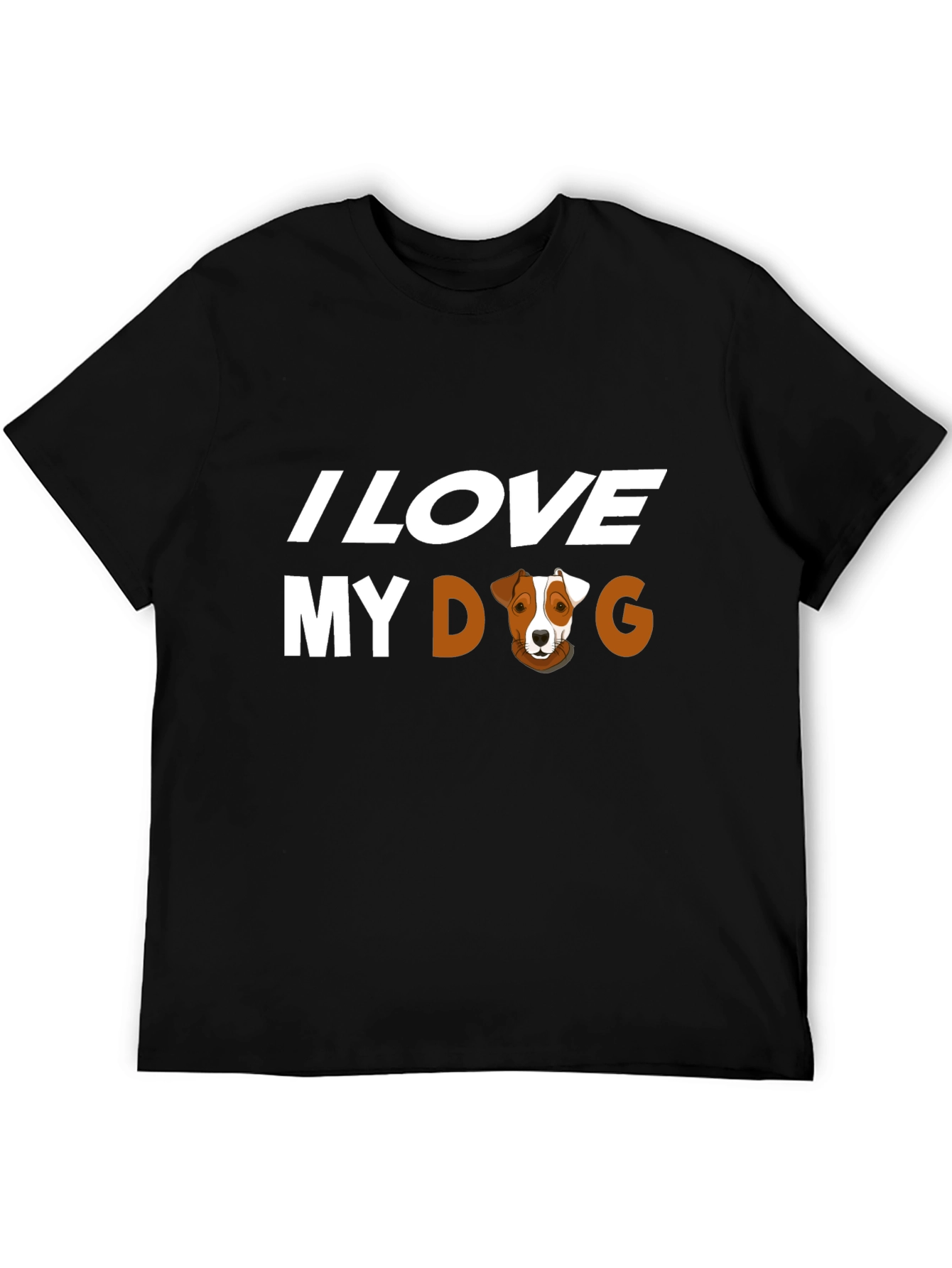 I Love My Dog Graphic Tee - Black