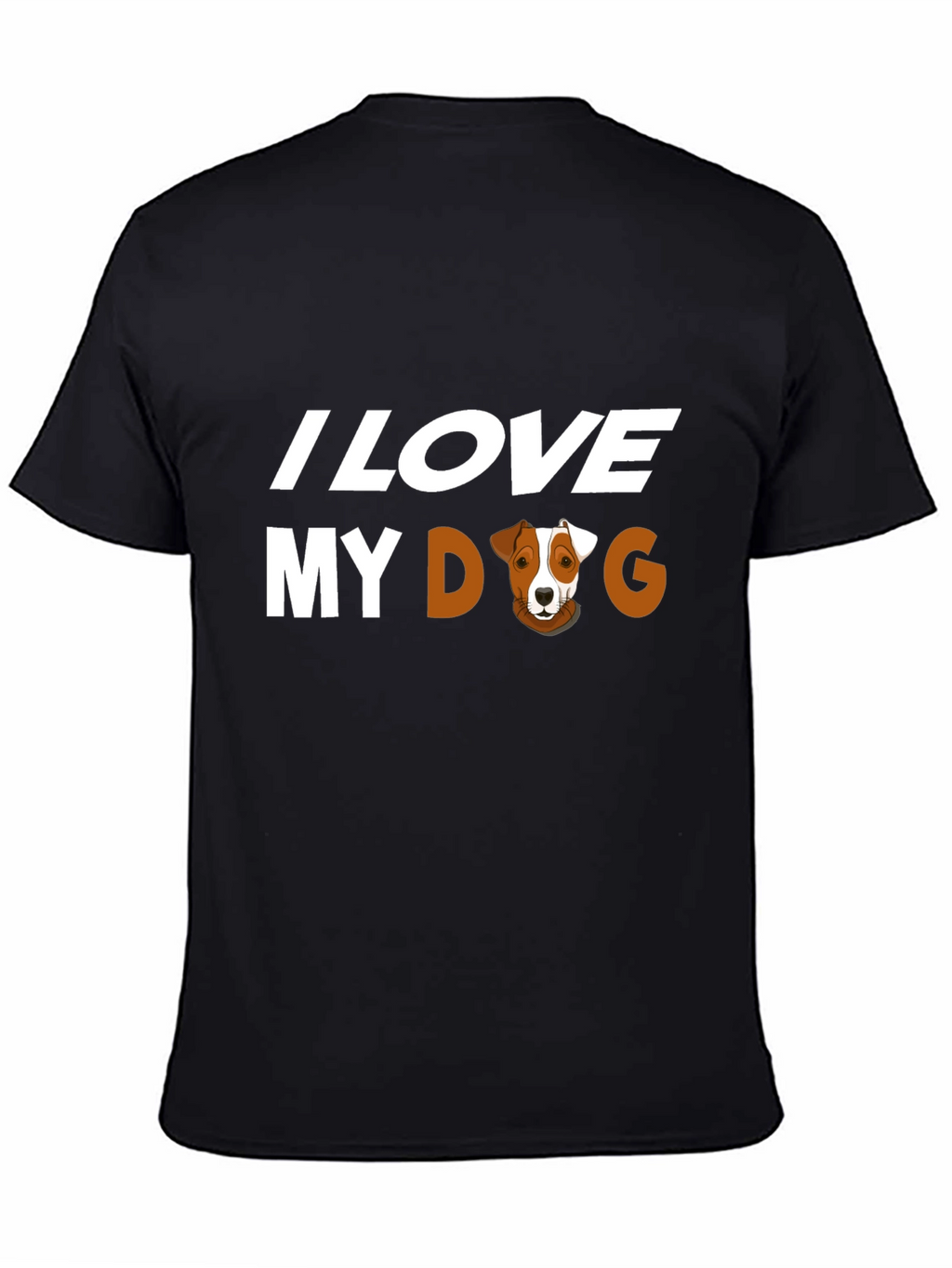 I Love My Dog Graphic Tee - Black
