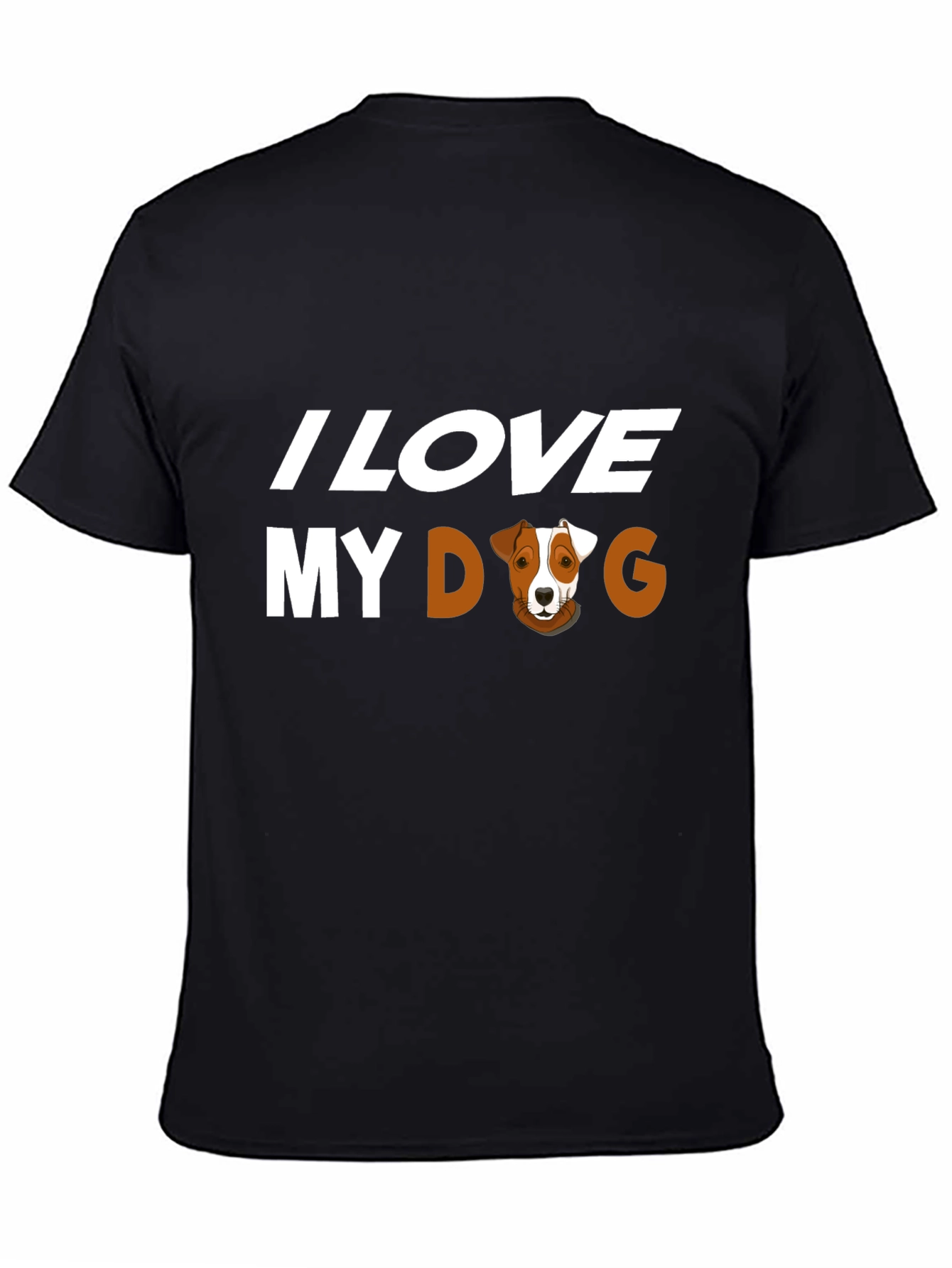I Love My Dog Graphic Tee - Black