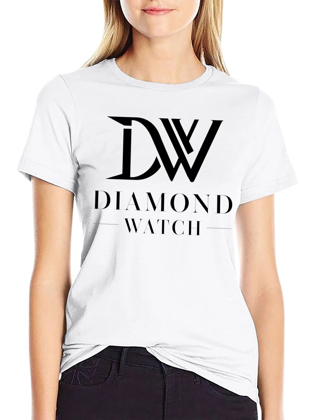 Diamond Watch Graphic Tee - Stylish Black T-Shirt