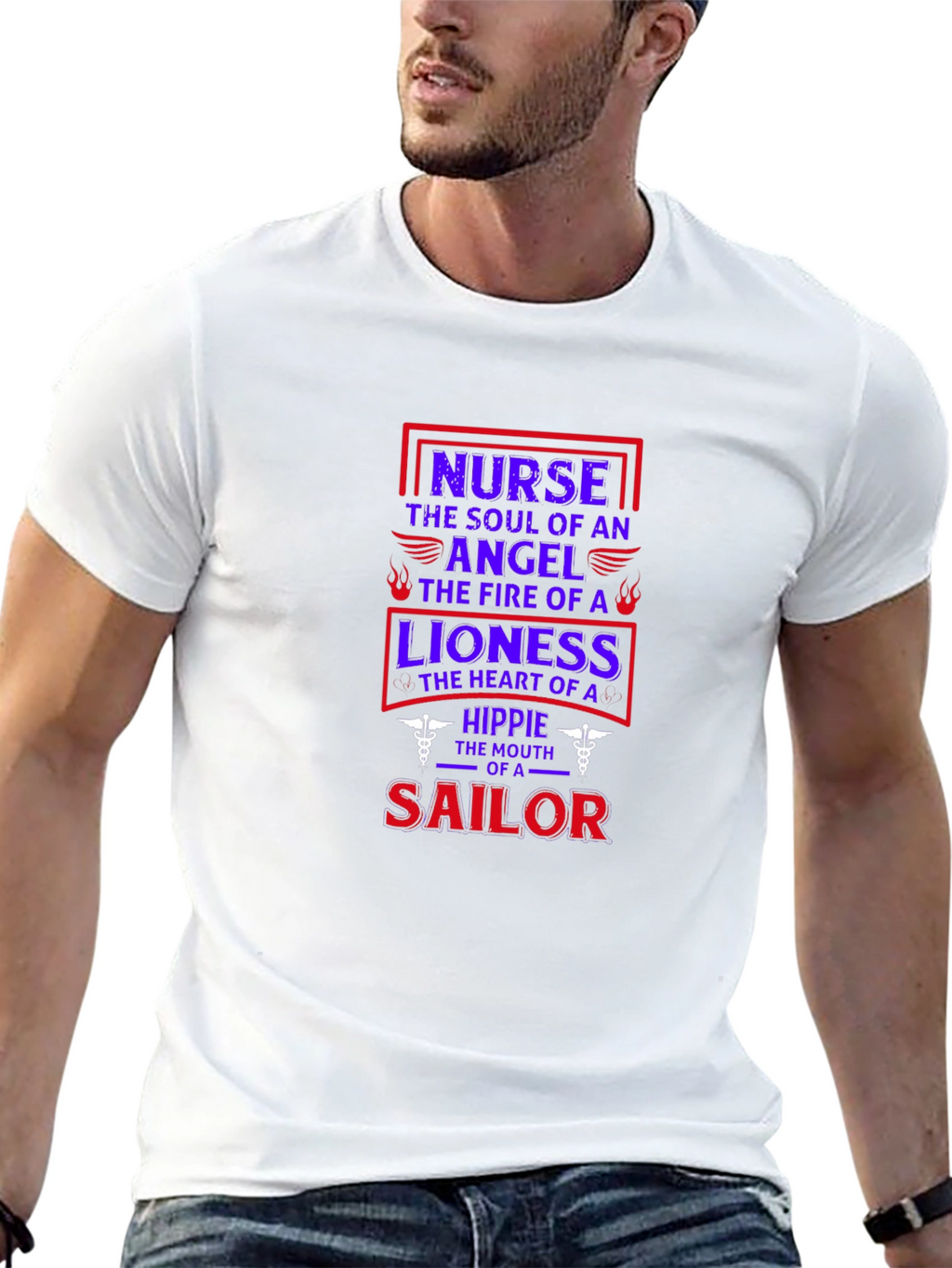 Nurse Angel Lioness Sailor T-Shirt