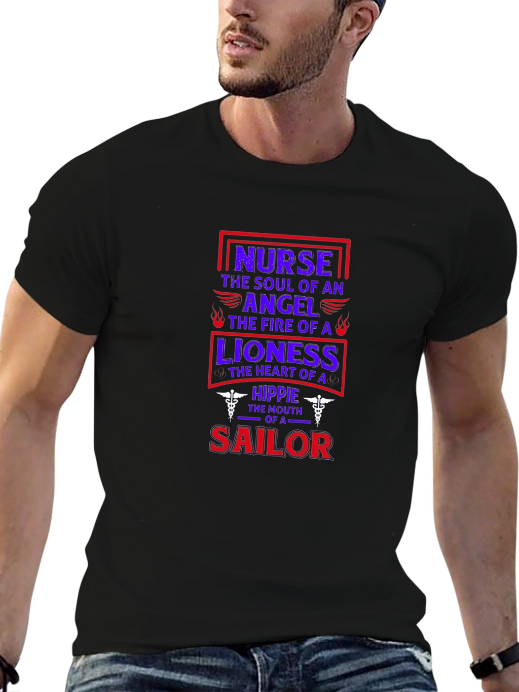 Nurse Angel Lioness Sailor T-Shirt