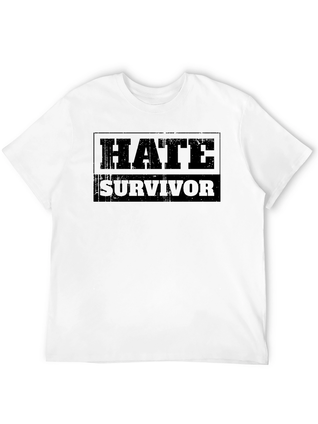 Hate Survivor Graphic Tee - Black Cotton T-Shirt