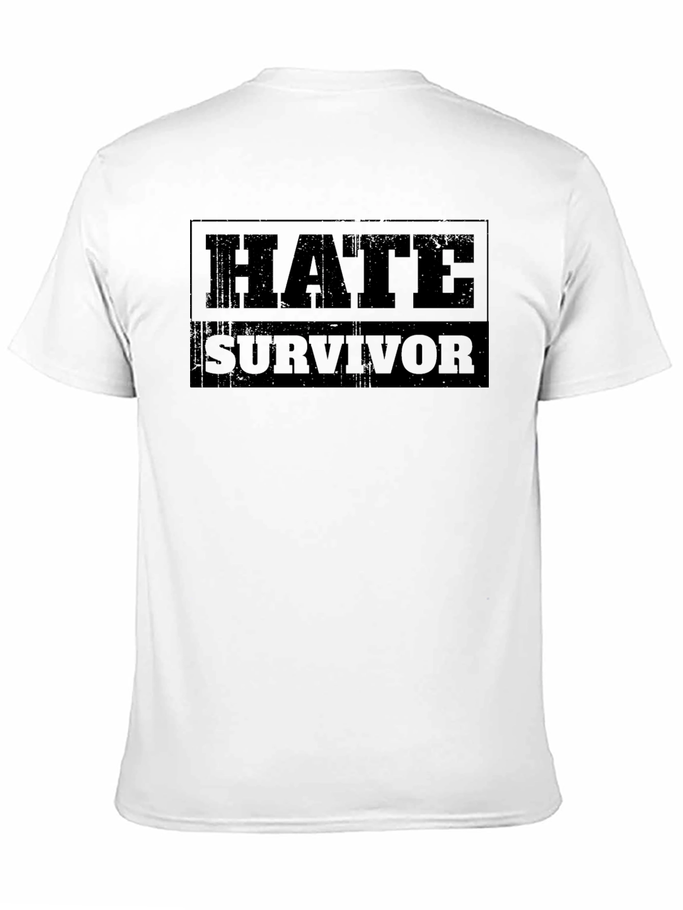 Hate Survivor Graphic Tee - Black Cotton T-Shirt