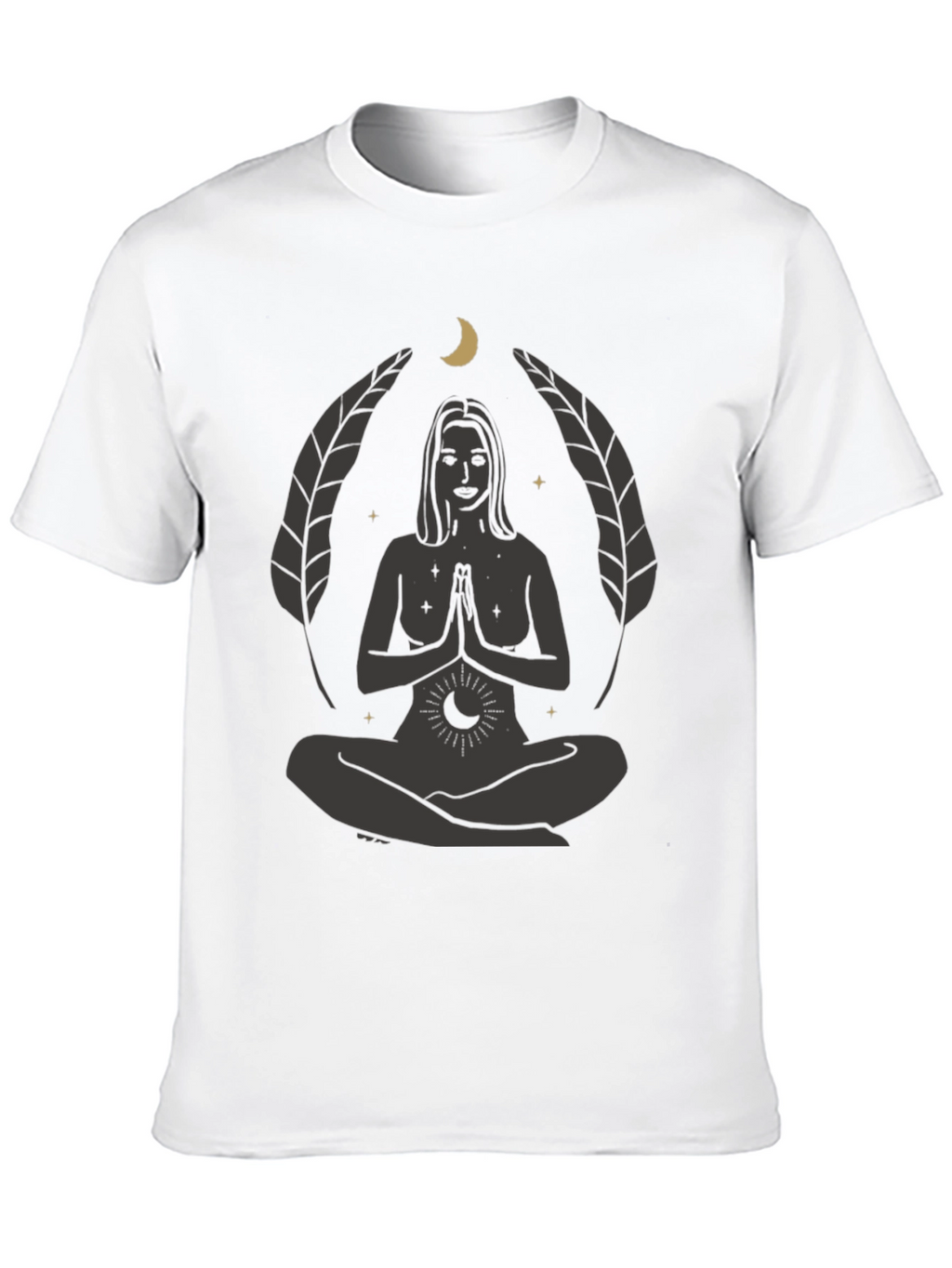 Zen Yoga Goddess Graphic T-Shirt - Black
