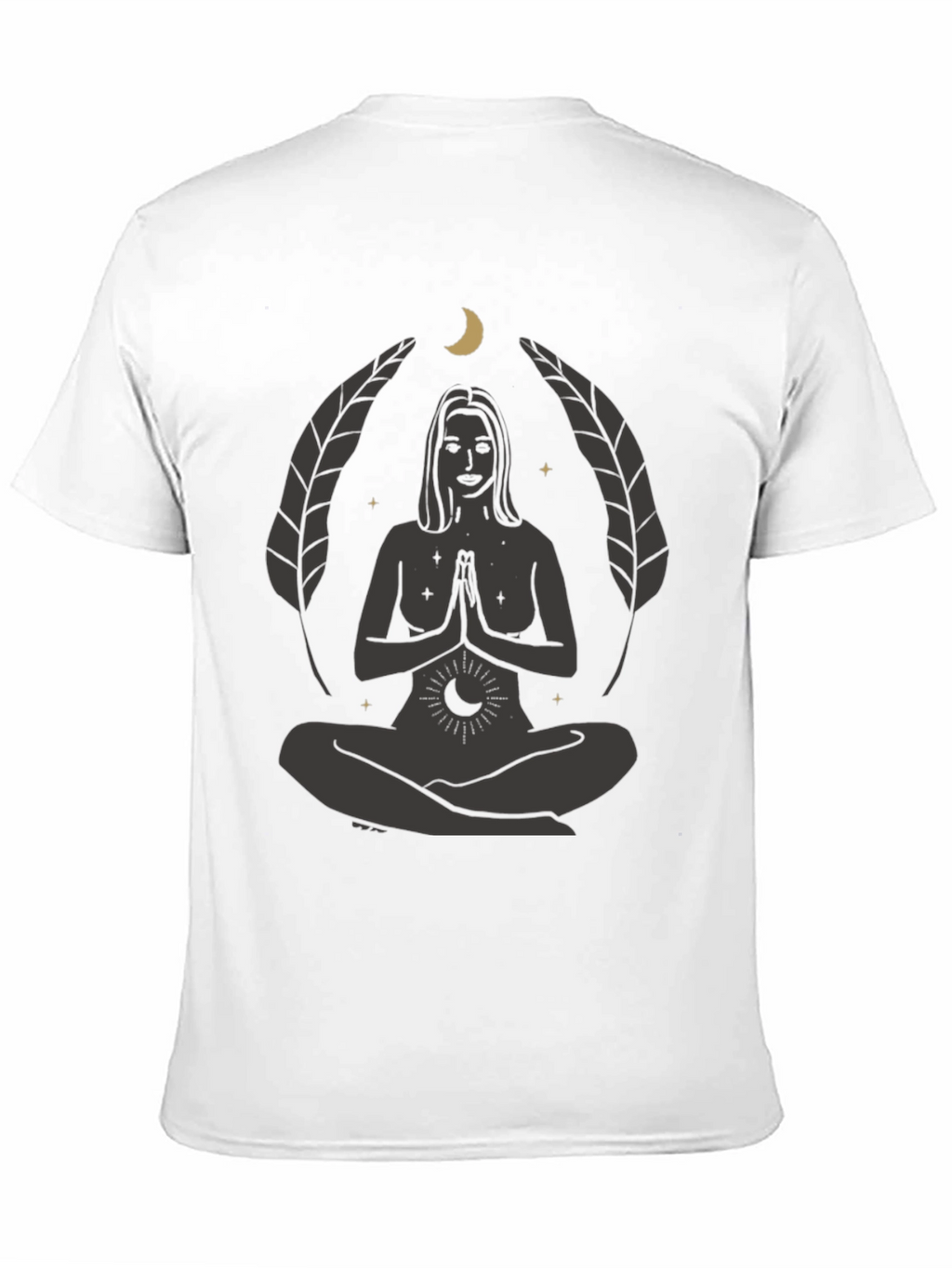 Zen Yoga Goddess Graphic T-Shirt - Black