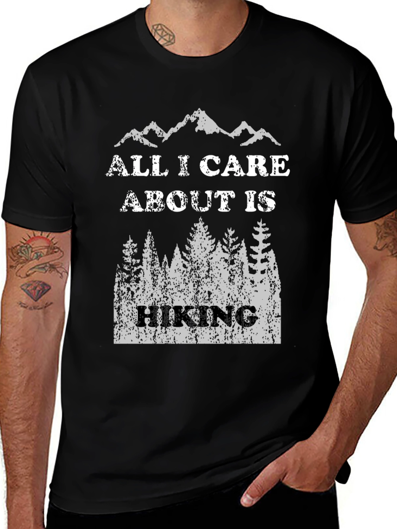 Hiking T-Shirt - All I Care About Is Hiking