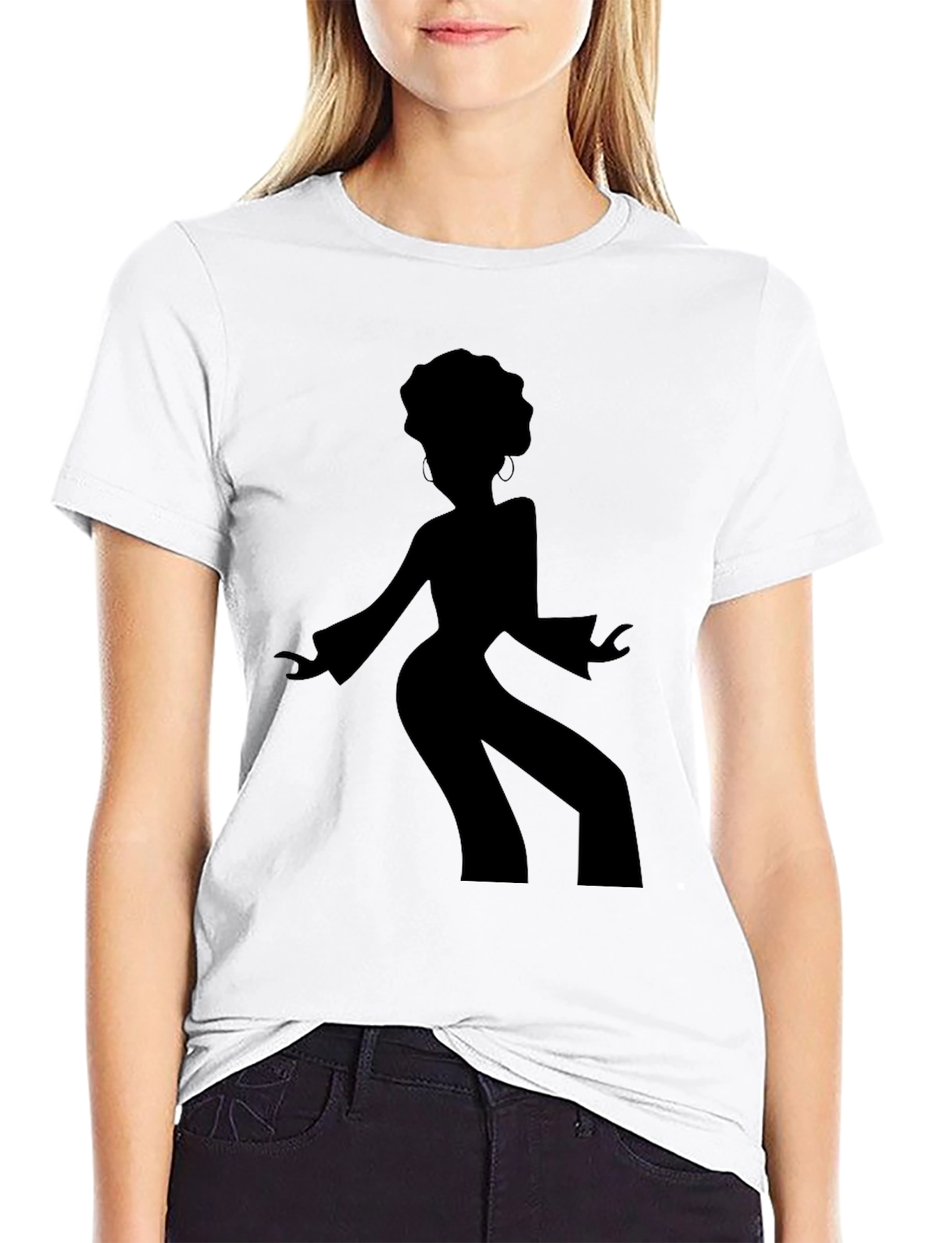 Retro Disco Dancer Silhouette Graphic Tee