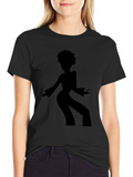 Retro Disco Dancer Silhouette Graphic Tee