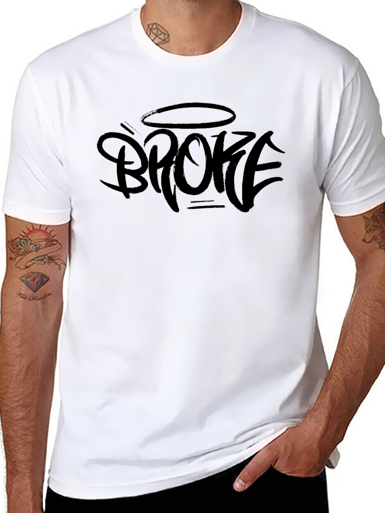 Broke Halo Graphic Black T-Shirt